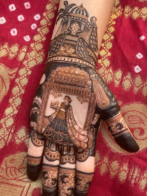 peacock mehndi design