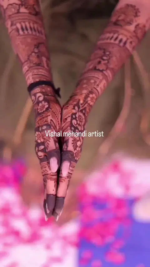 aesthetic bridal figure foot mehndi design