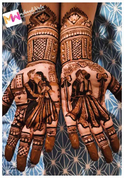 bridal figure full hand mehndi design