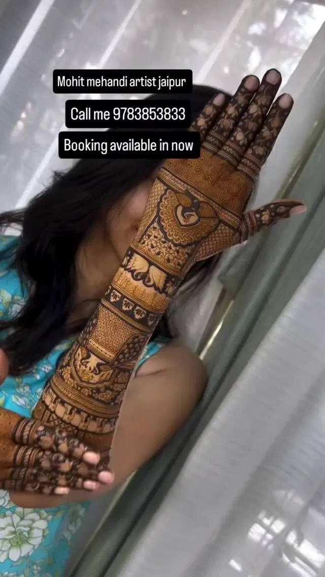 Bridal Full Hand Mehndi Design with Figures (60)