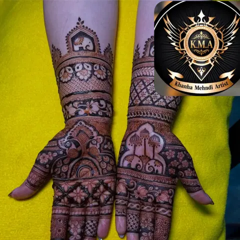 bridal circle full hand mehndi design