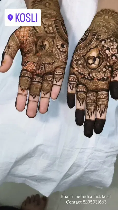 bridal finger mehndi design