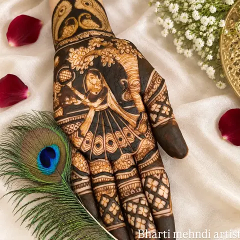 peacock mehndi design