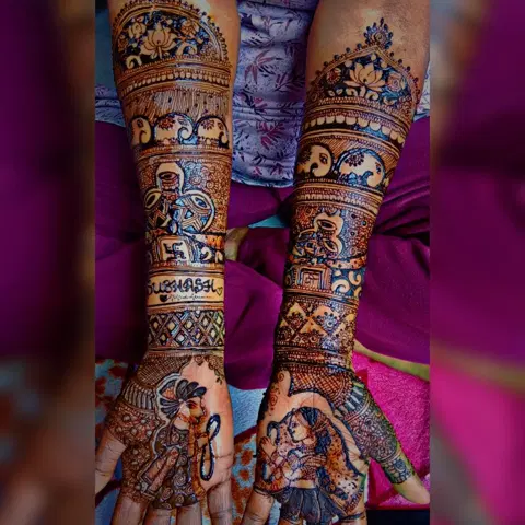 bridal figure full hand mehndi design