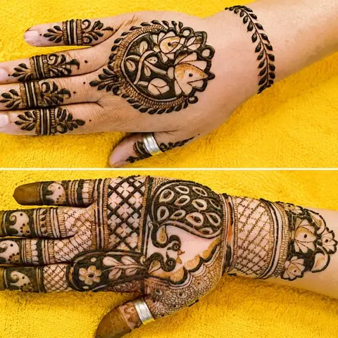 aesthetic bridal mehndi design