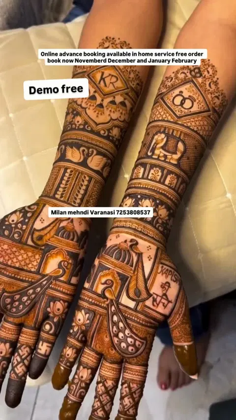 figure full hand mehndi design