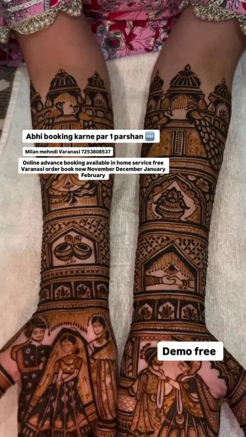 figure full hand mehndi design