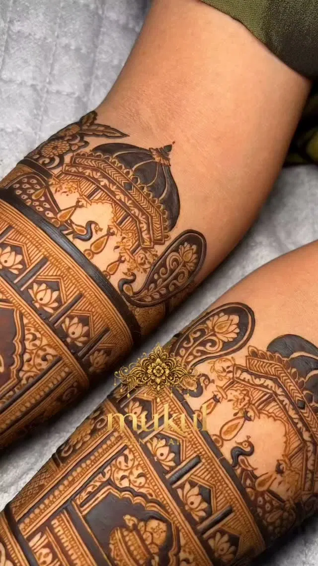 Full Hand Mehndi Design with Figures