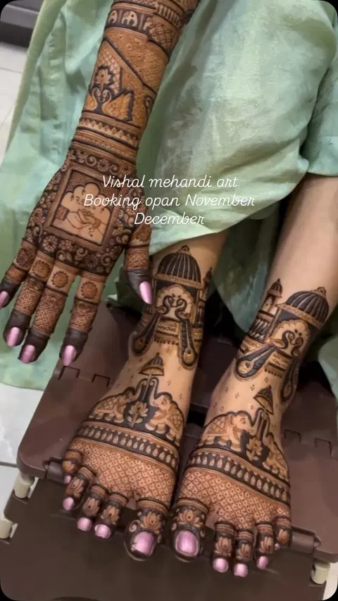 figure foot mehndi design