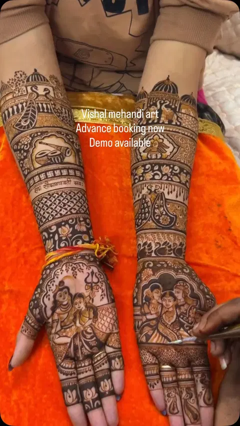 bridal figure full hand mehndi design