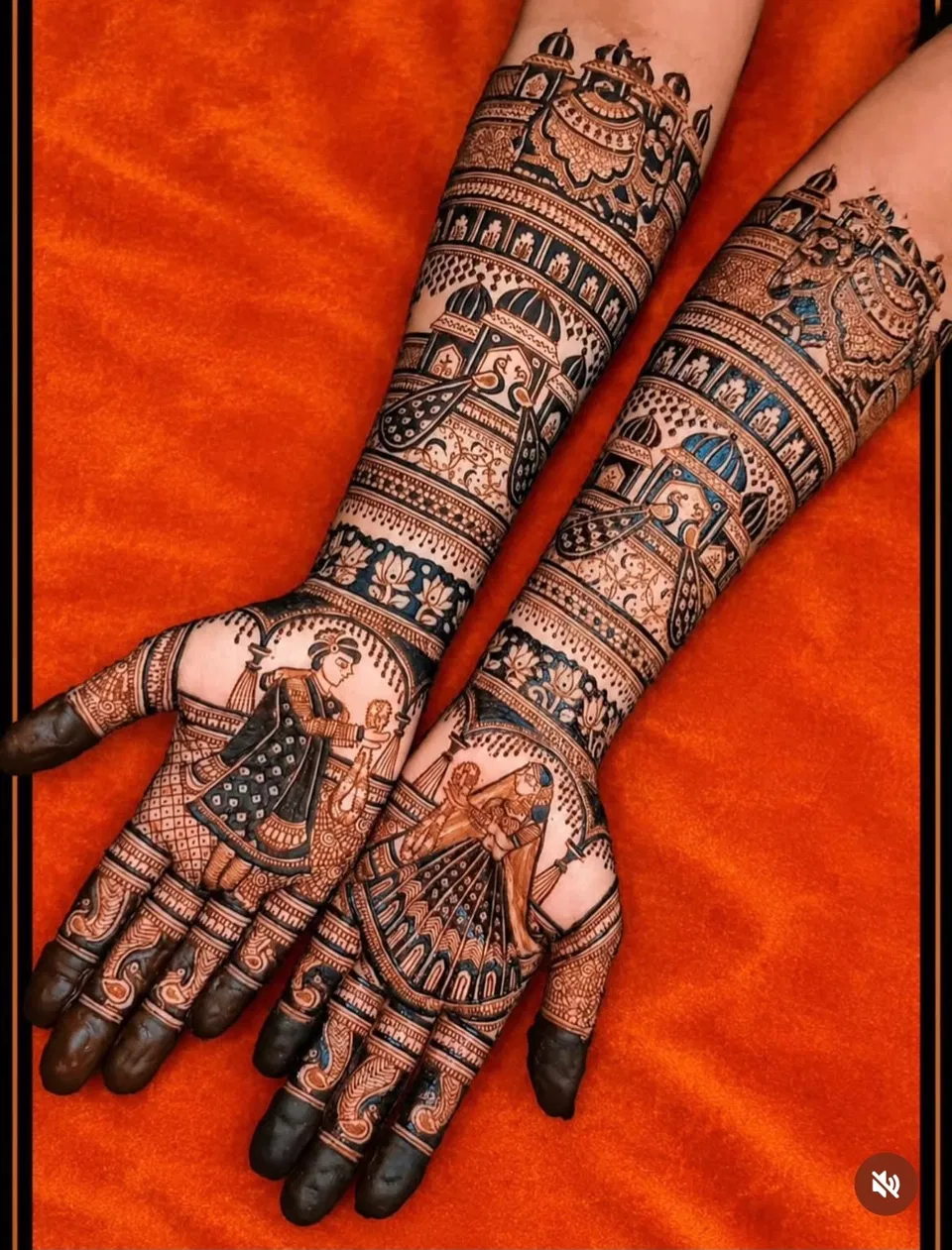 Full Hand Mehndi Design with Figures
