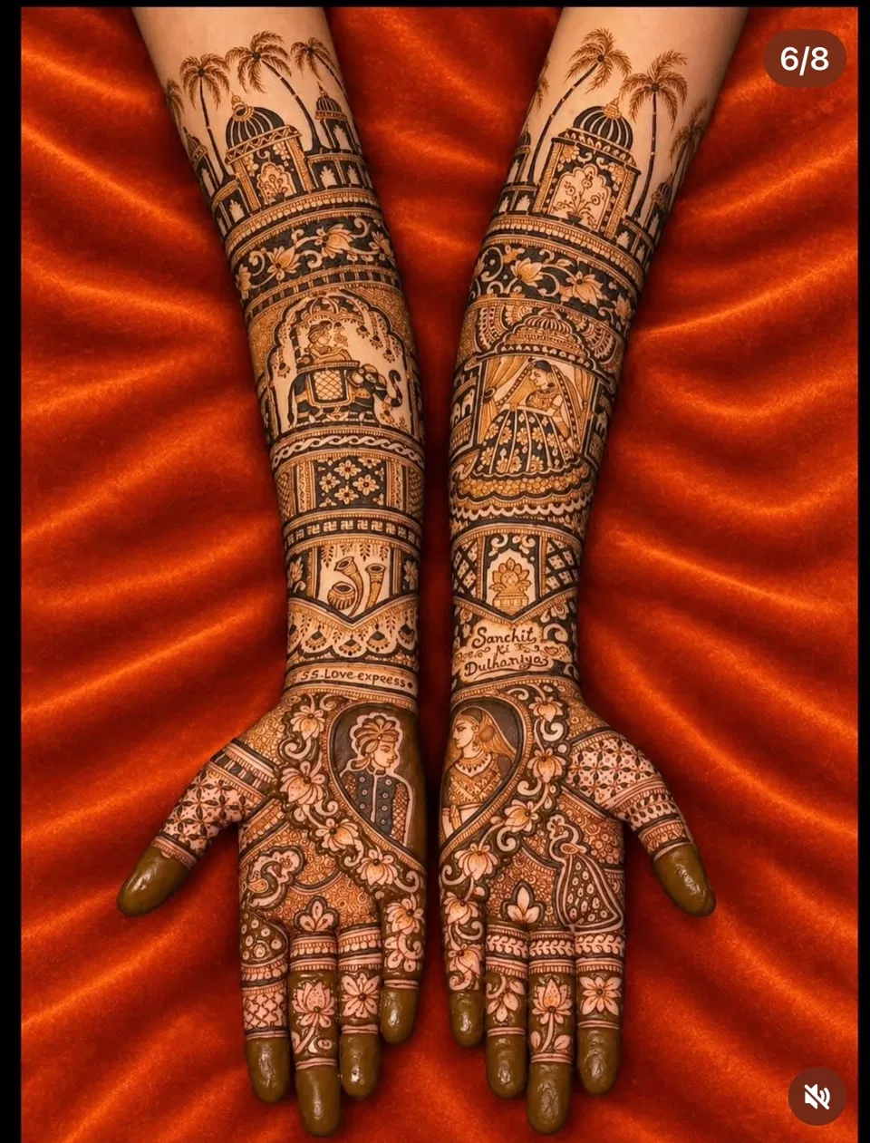 Full Hand Mehndi Design with Figures (29)