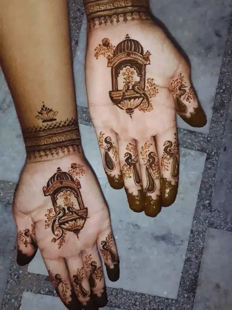 peacock mehndi design