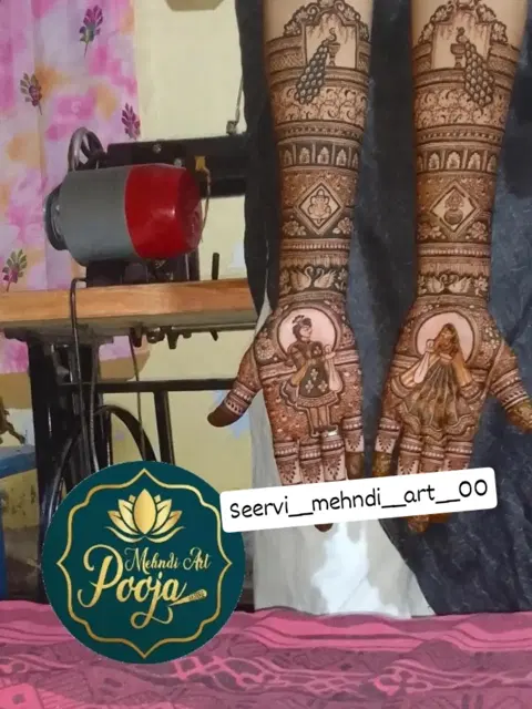 figure full hand mehndi design