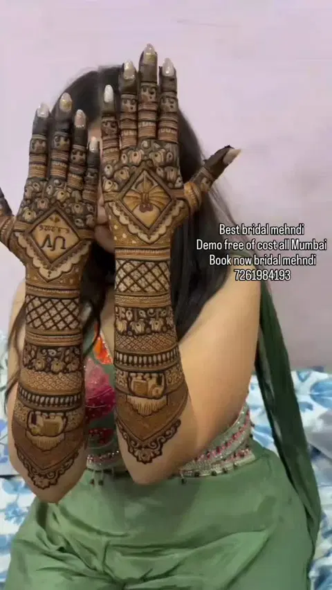 figure full hand mehndi design