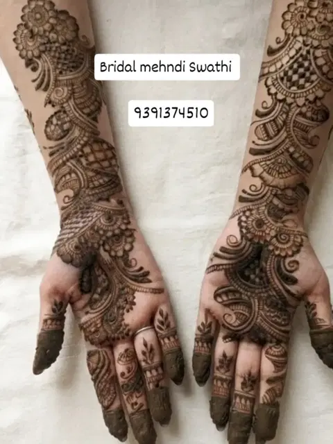 figure full hand mehndi design