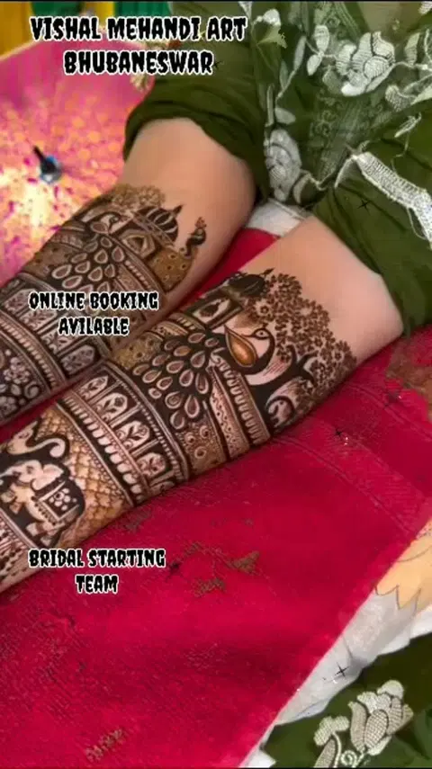 figure full hand mehndi design