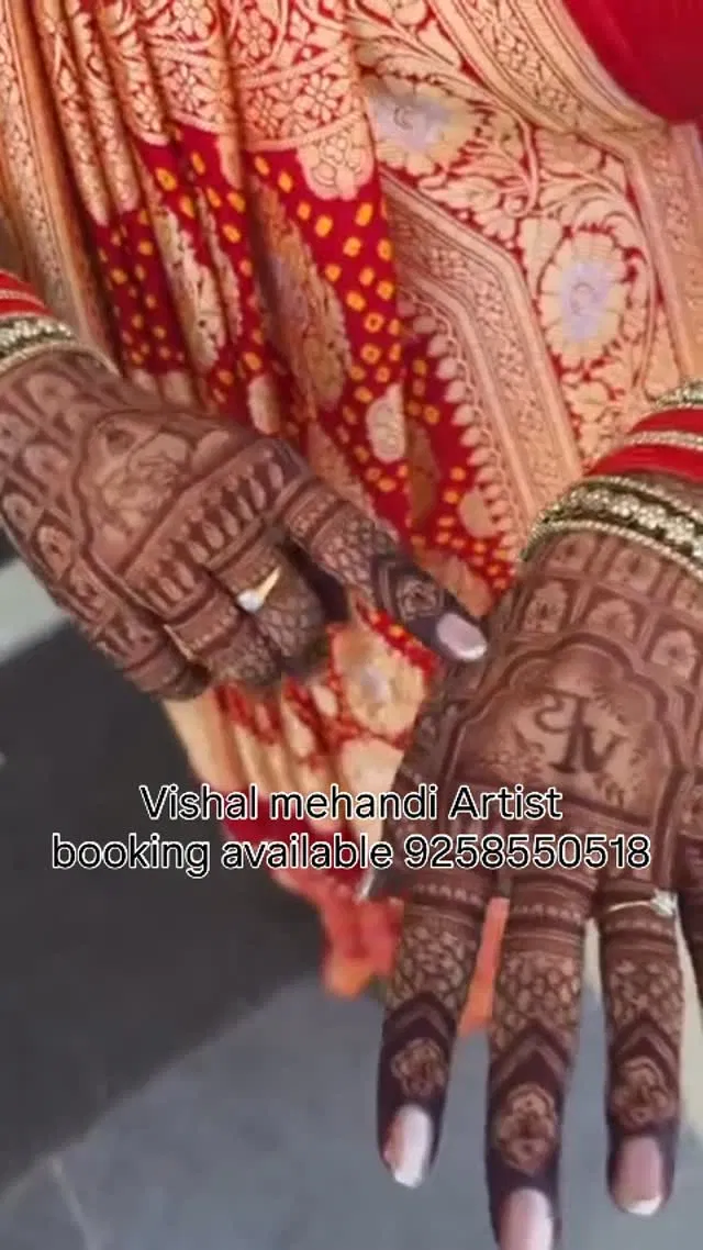 Bridal Mehndi Design with Figures