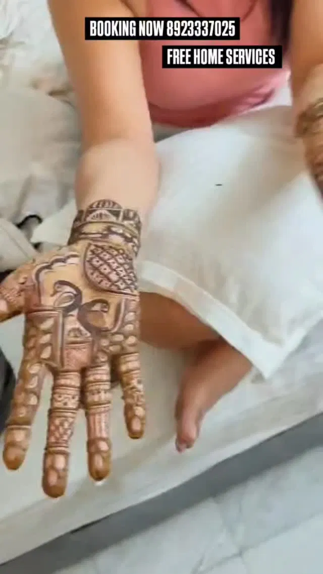 Arabic Bridal Mehndi Design with Figures