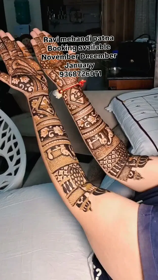Full Hand Mehndi Design with Figures
