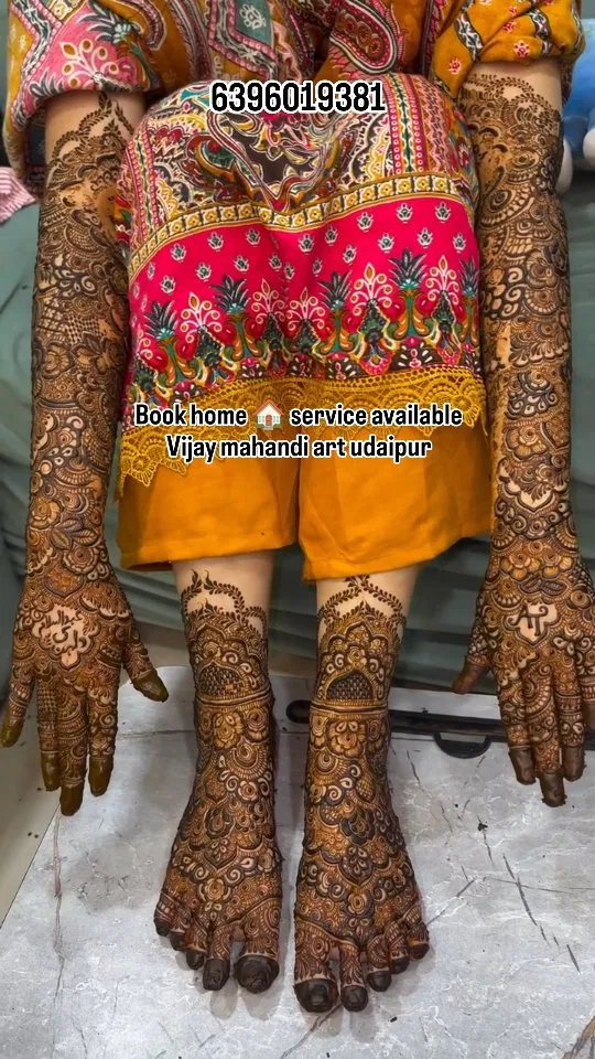 Full Hand Mehndi Design with Figures