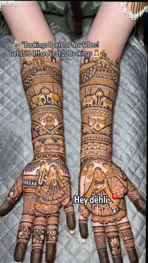 figure full hand mehndi design