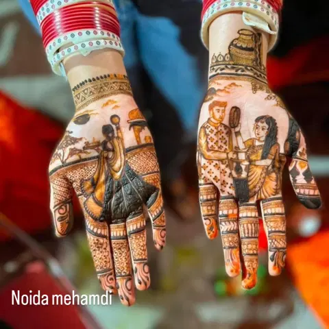 bridal figure mehndi design