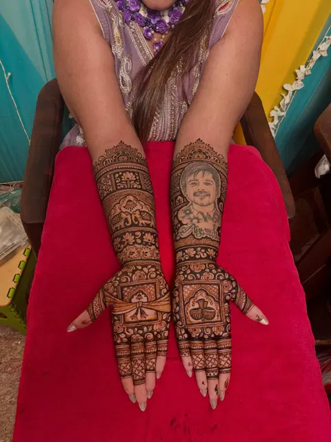 bridal figure full hand mehndi design