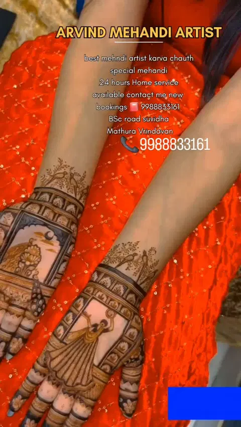 figure full hand mehndi design