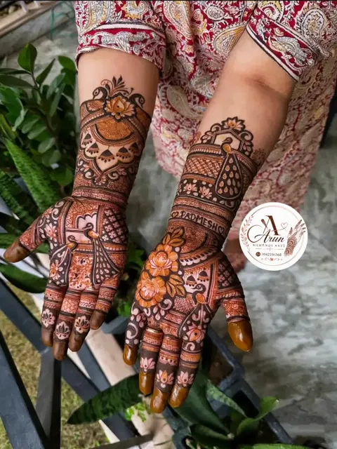 figure mehndi design
