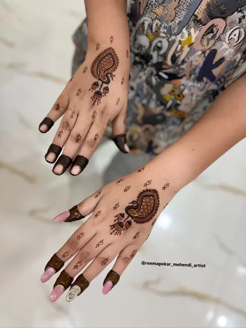 arabic bridal peacock mehndi design