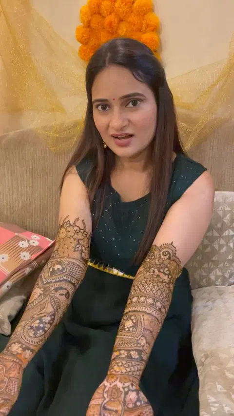 bridal full hand mehndi design