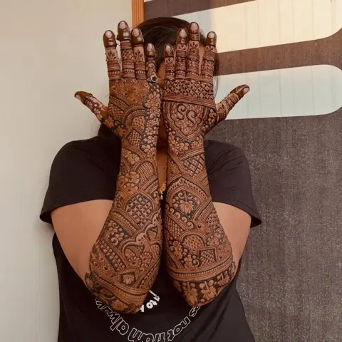 figure full hand mehndi design
