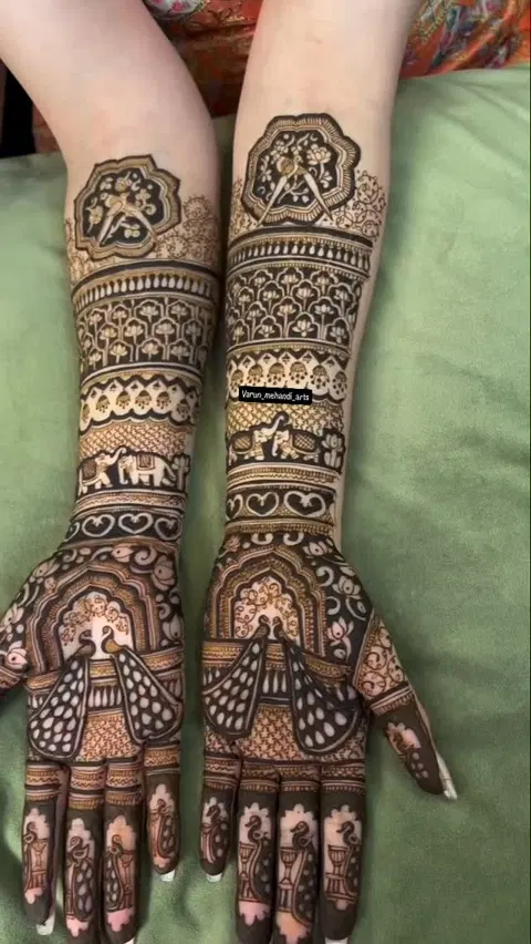 bridal figure full hand mehndi design
