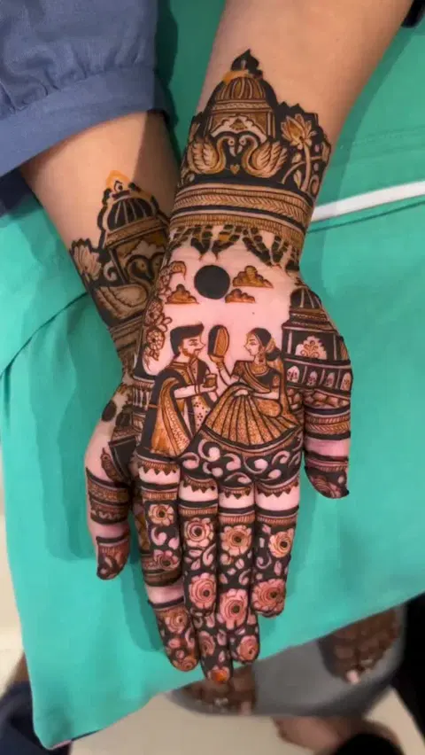 figure mehndi design