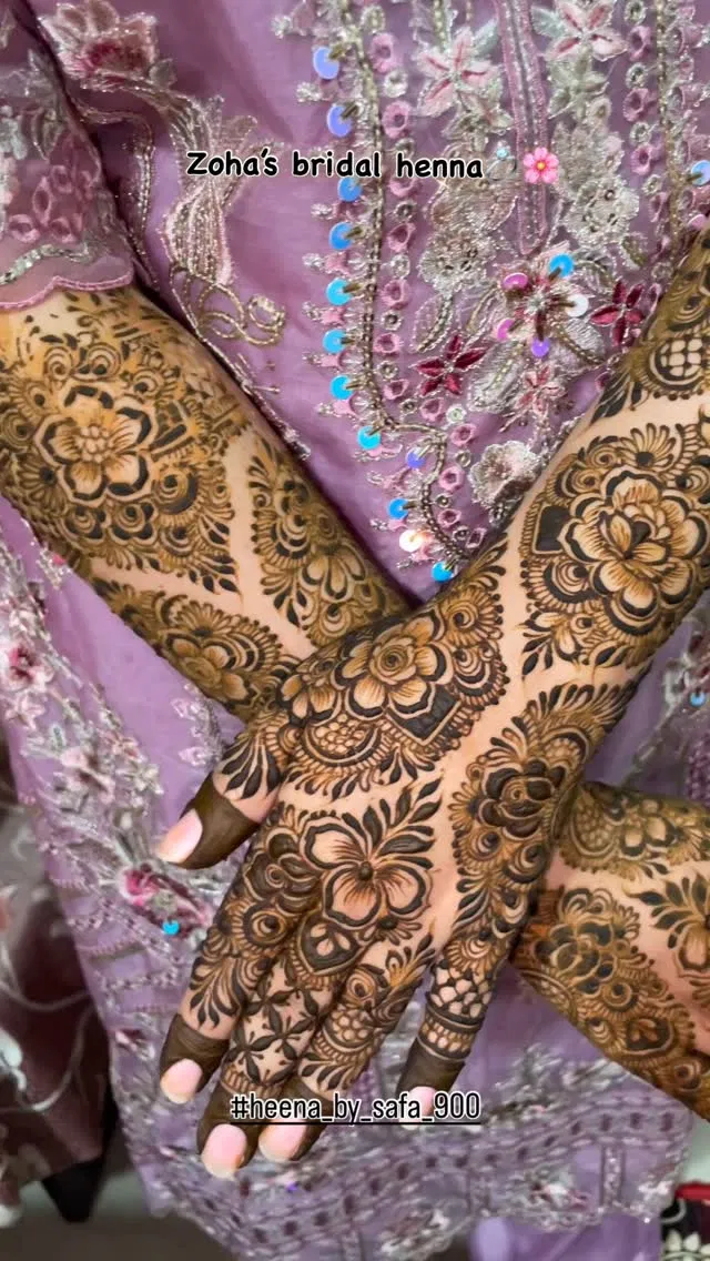 Aesthetic Bridal Full Hand Mehndi Design (2)