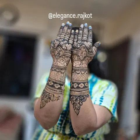 bridal full hand mehndi design