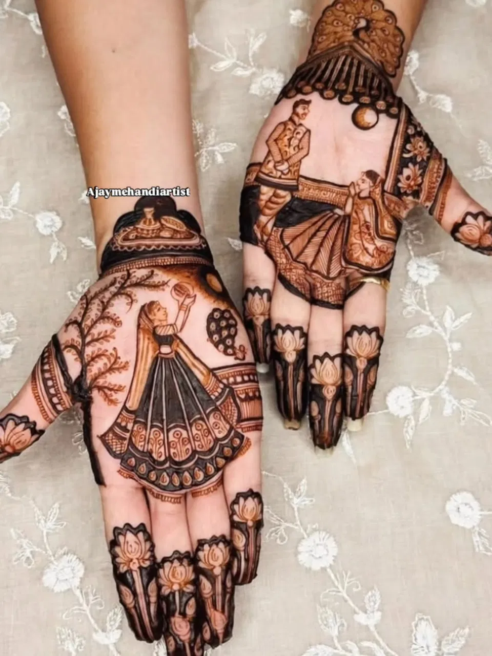 Mehndi Design with Figures (2)