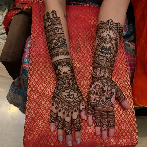 bridal figure full hand mehndi design