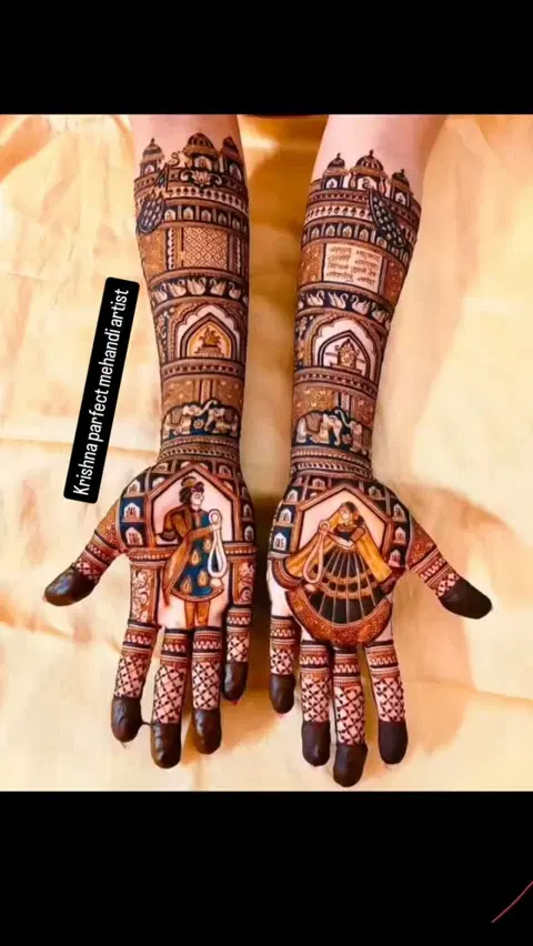 bridal figure full hand mehndi design