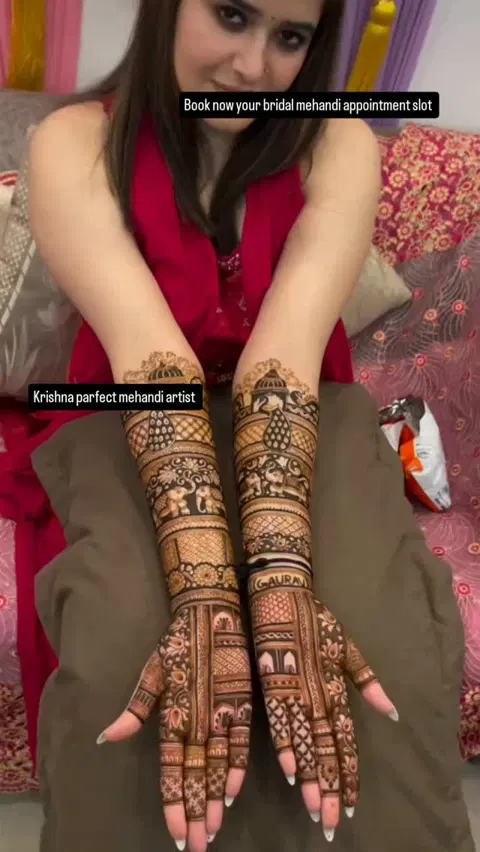 bridal figure mehndi design