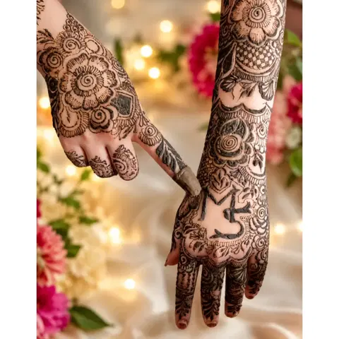 figure mehndi design