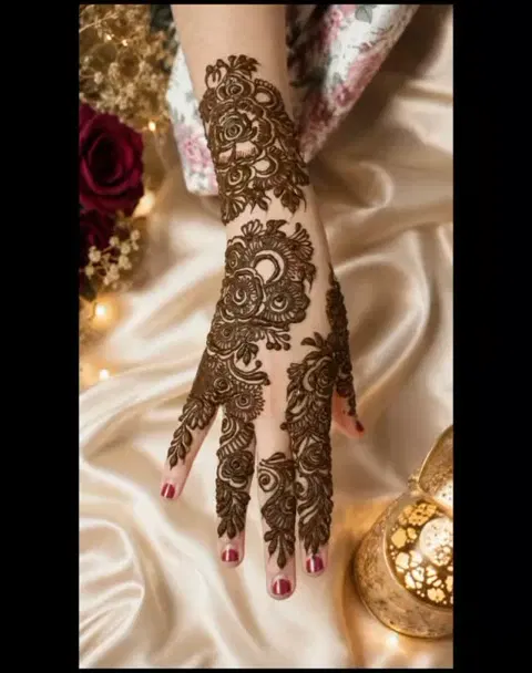 moon mehndi design