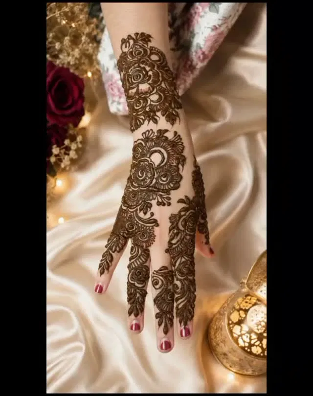 Mehndi Design with Moon