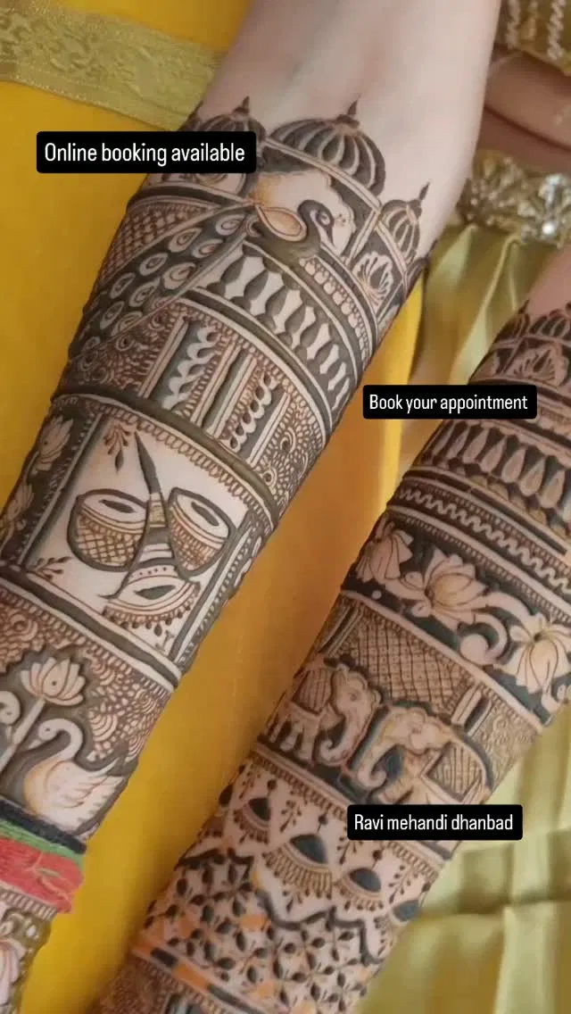 Full Hand Mehndi Design with Figures