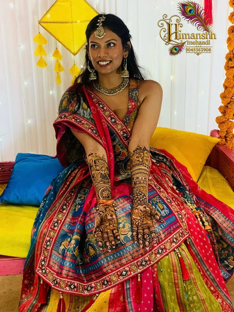 Full Hand Mehndi Design with Figures