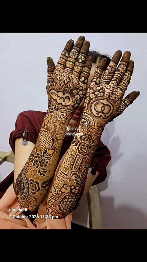 figure full hand mehndi design