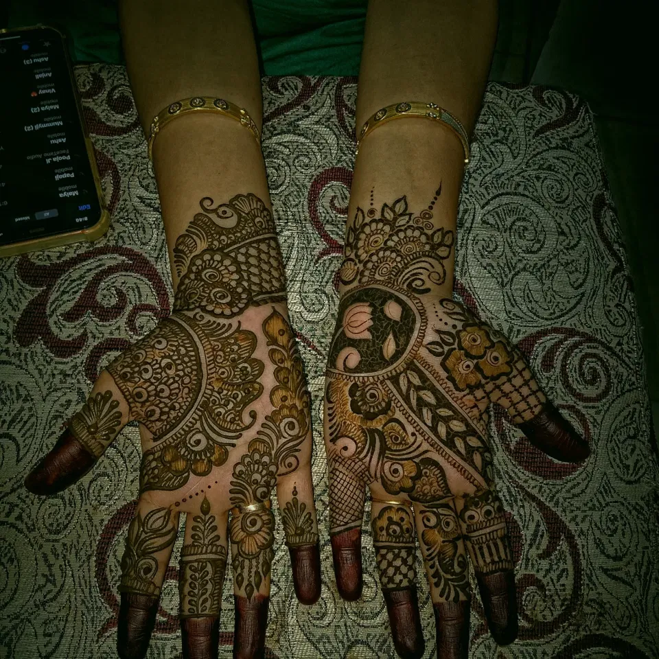 Full Hand Mehndi Design with Figures
