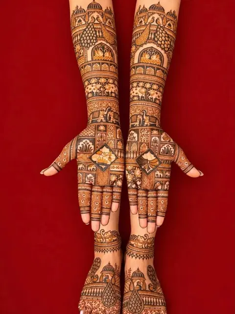 bridal figure mehndi design