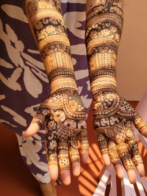 aesthetic bridal mehndi design